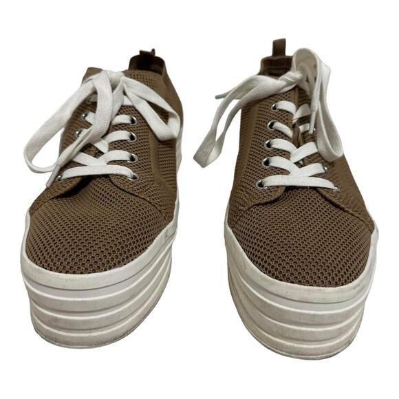 Gianni Bini Marnah Womens Lace-Up‎ Brown Platform Sneakers Size 7.5M - Picture 2 of 8